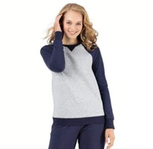Addison Meadows women's small grey and navy quilted sweater